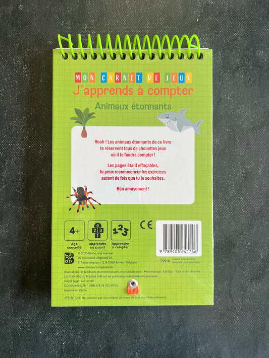 Mon carnet de jeux - animaux étonnants - dès 4 ans