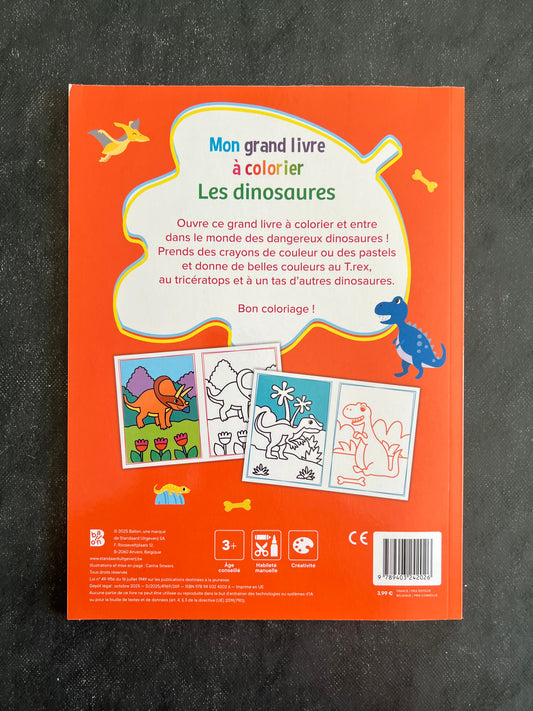 Mon grand livre à colorier - les dinosaures