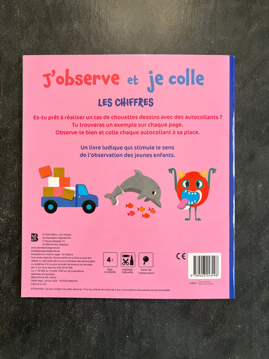 J'observe et je colle - les chiffres