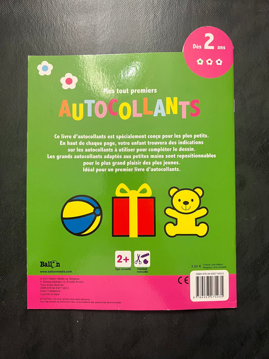 Livre d'autocollants - dés 2 ans