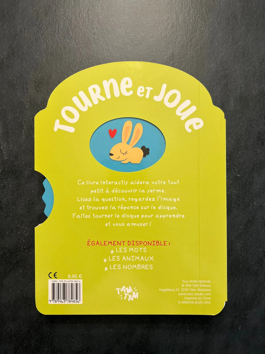 Tourne et joue - la ferme | Livre-jeu dès 2 ans