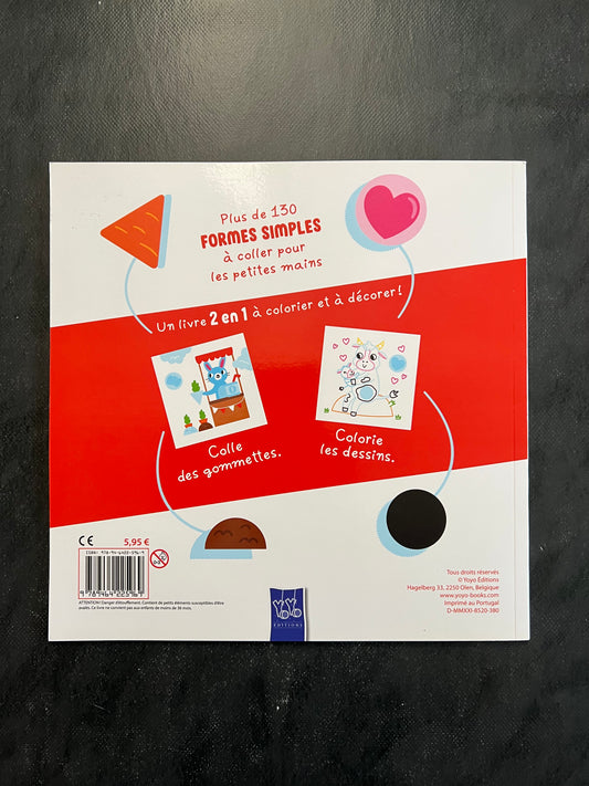 Je colle mes gommettes géantes et je colorie - 3 ans et plus