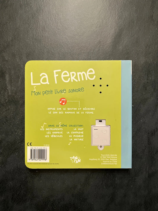 Mon petit livre sonore - la ferme | Dès 2 ans