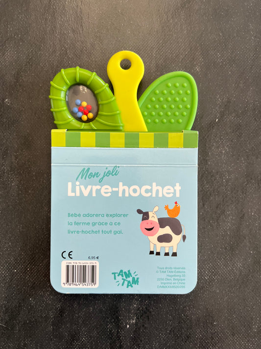 Livre-hochet - Ma ferme - Découvertes sensorielles 0-12 mois