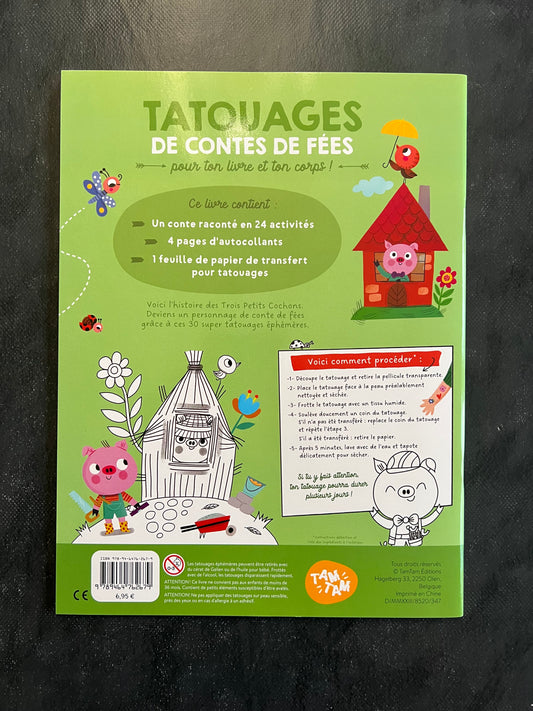 Tatouages de contes de fées - Les trois petits cochons
