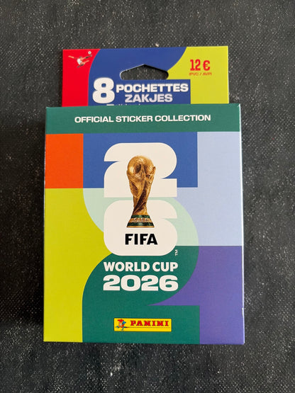 Blister 8 pochettes de stickers Panini - Coupe du Monde de la Fifa 2026