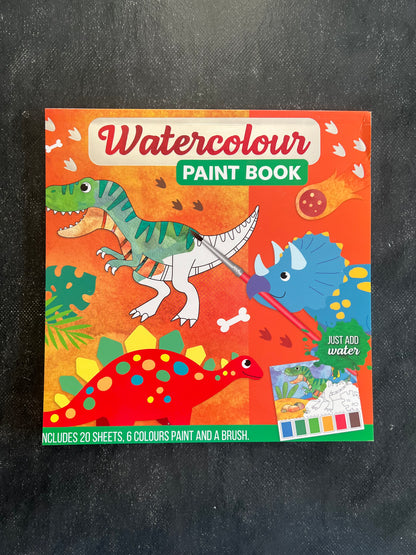 Watercolor paint book - dinosaures