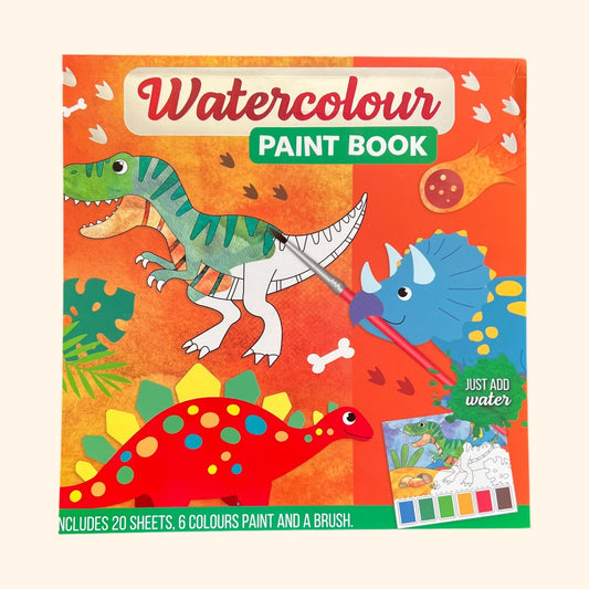 Watercolor Paint Book - Dinosaures | Livre de Peinture à l'Aquarelle 5-8 ans