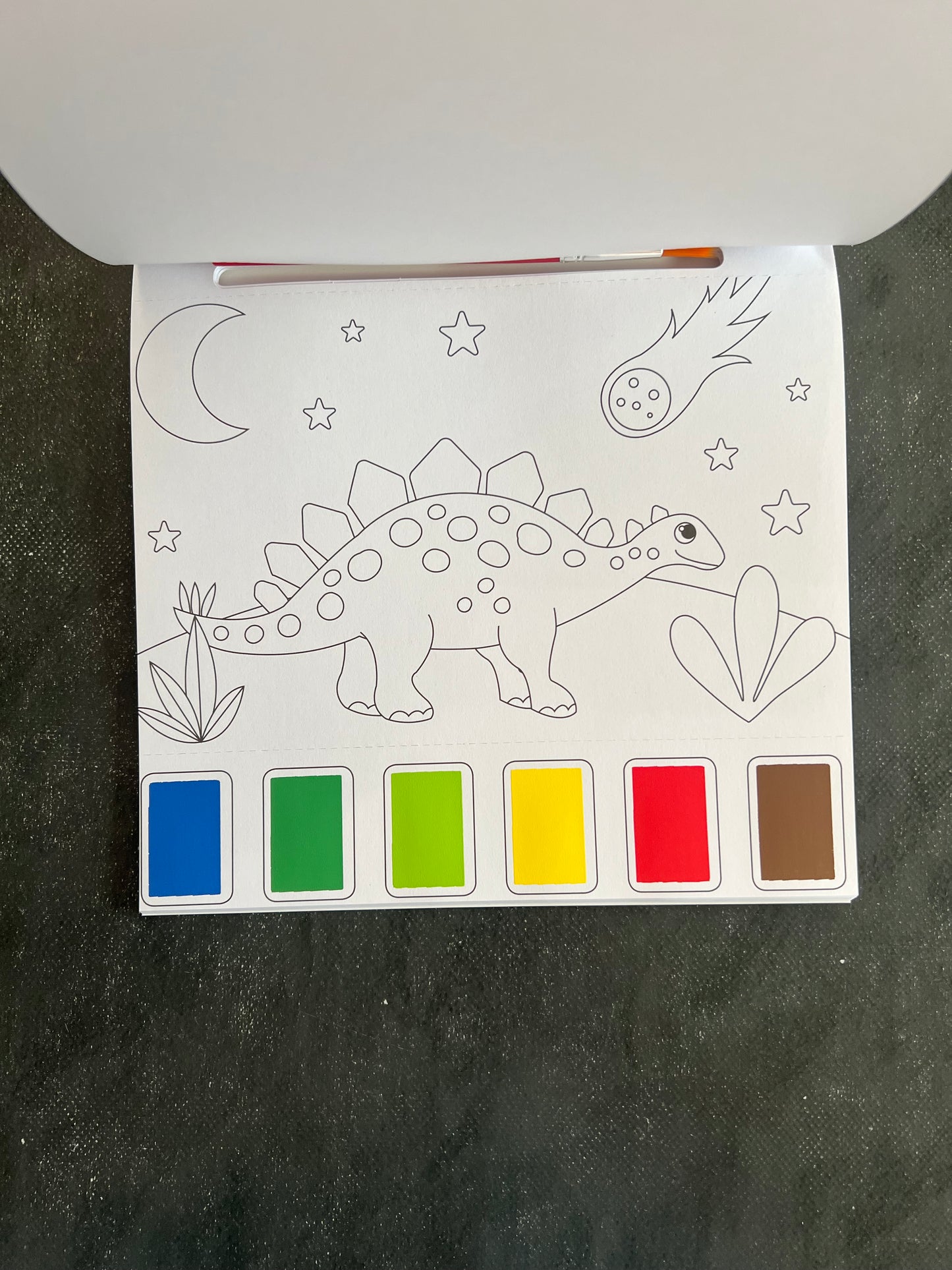 Watercolor paint book - dinosaures
