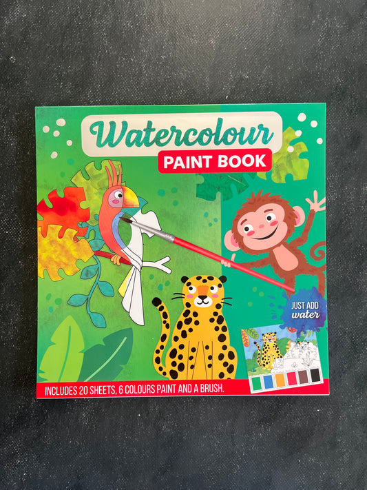 Watercolor paint book - animaux de la jungle