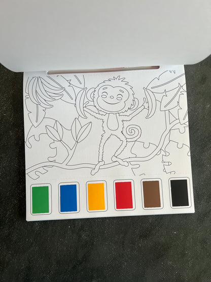 Watercolor paint book - animaux de la jungle