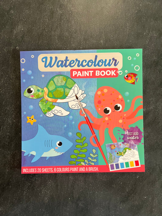 Watercolor paint book - animaux des mers