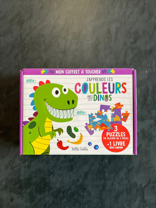 Coffret à toucher - J’apprends les couleurs avec les dinos