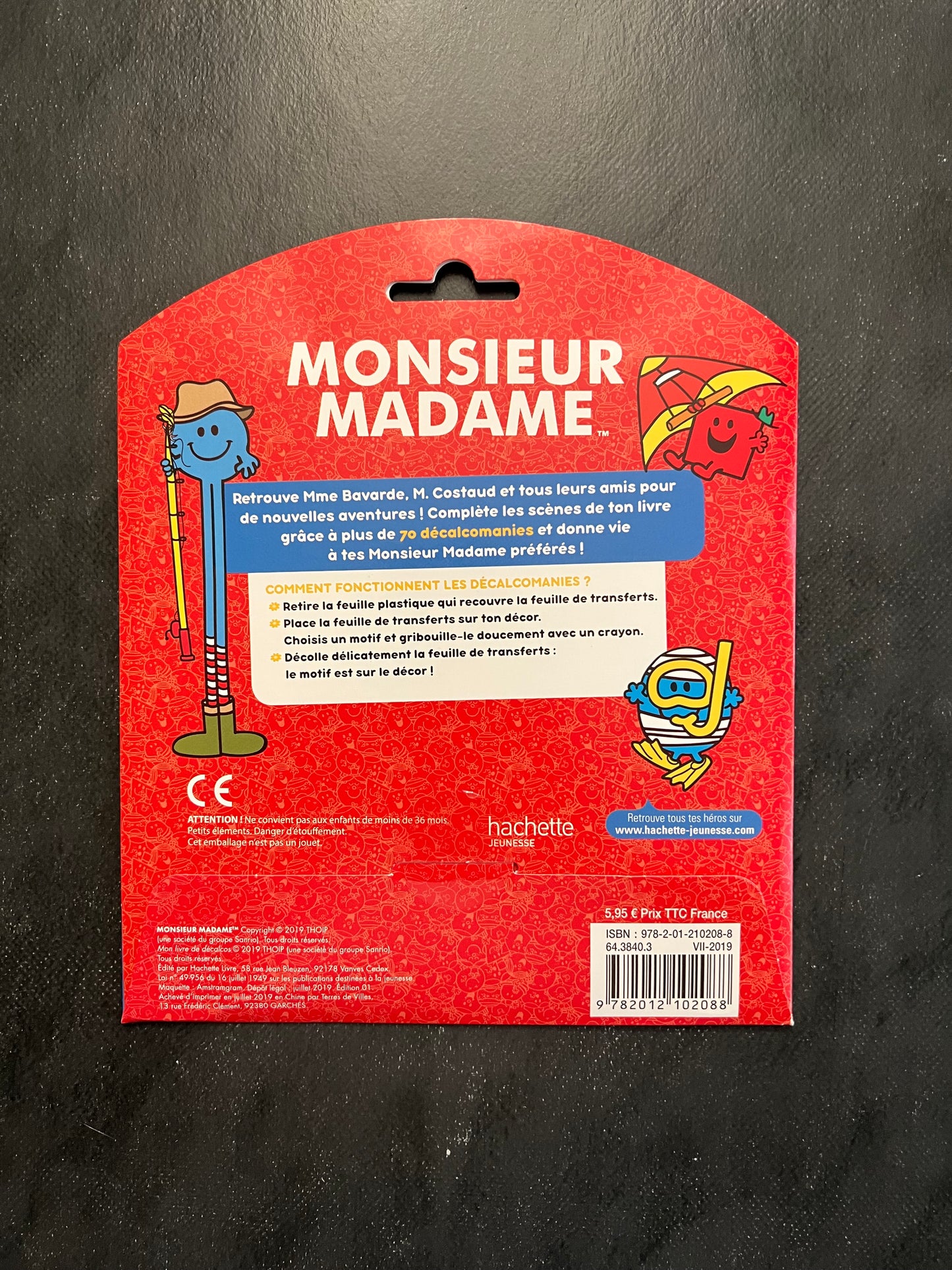 Mon livre de décalcomanie - monsieur madame