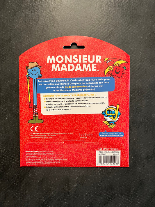 Mon livre de décalcomanie - monsieur madame
