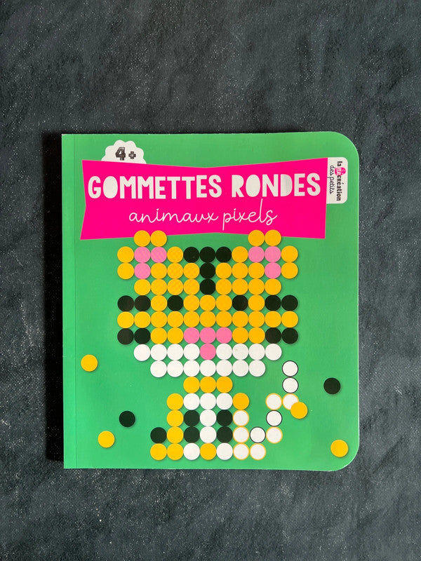 Gommettes rondes - animaux pixels