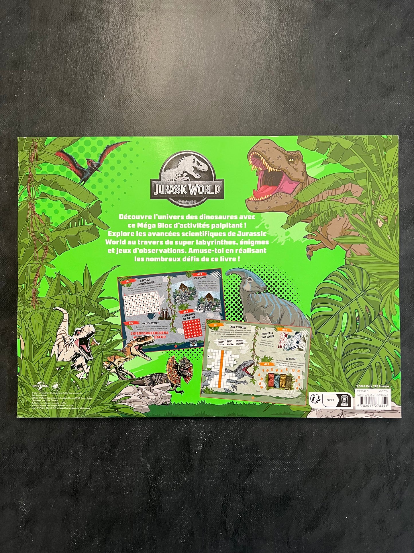 Méga bloc d'activités - Jurassic World