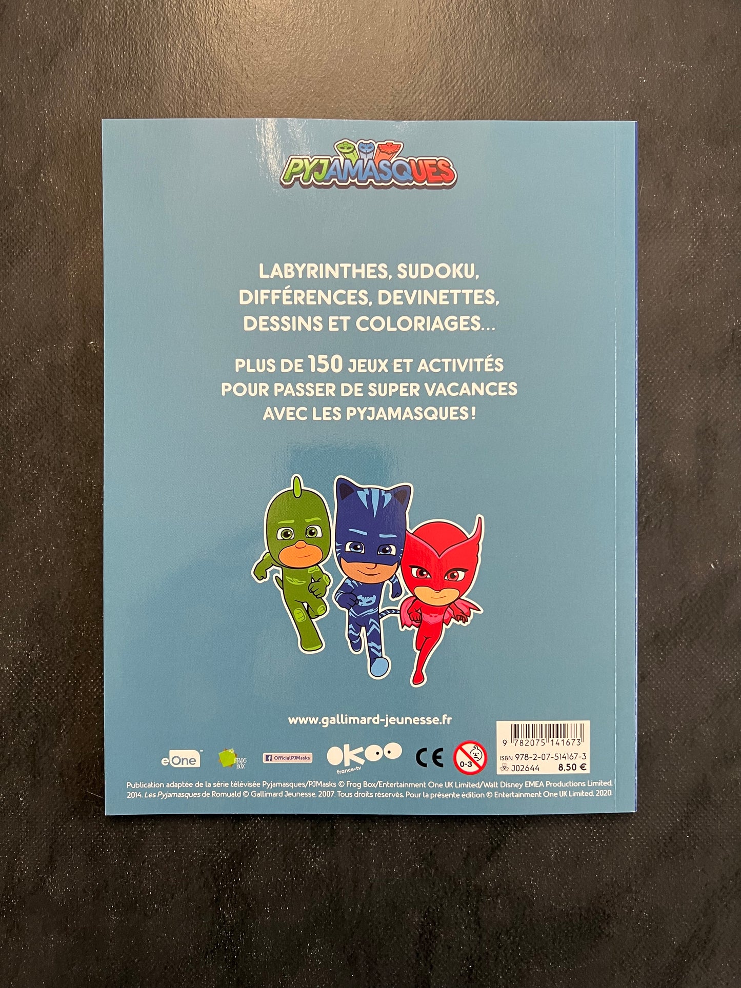 Livre d'activités - pyjamasques