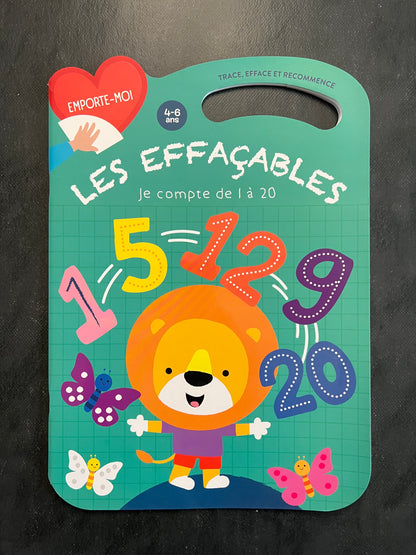 Les effaçables - je compte de 1 à 20