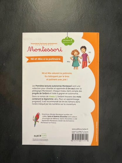 Premières lectures montessori - Nil et Mia à la patinoire