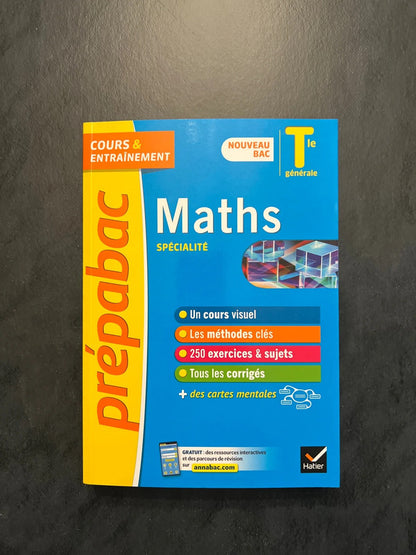 Livre prépabac - maths terminale générale