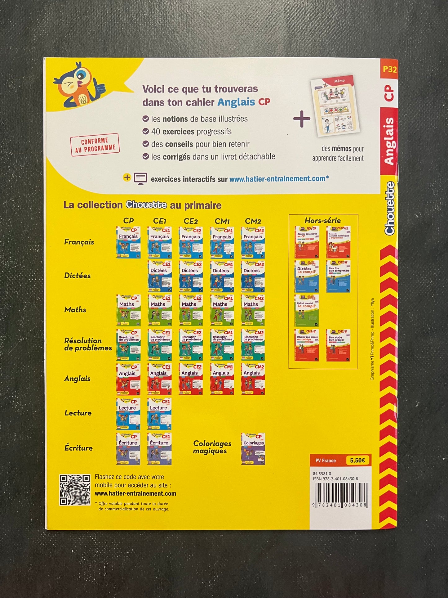 Cahier d'anglais - CP
