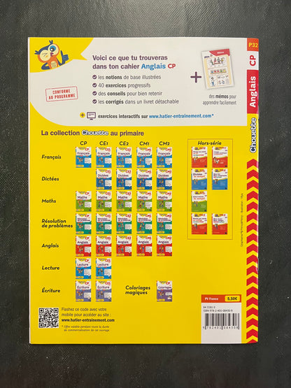 Cahier d'anglais - CP