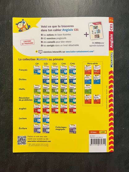 Cahier d'anglais - CE1