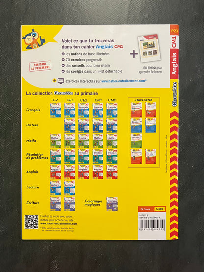 Cahier d'anglais - CM1