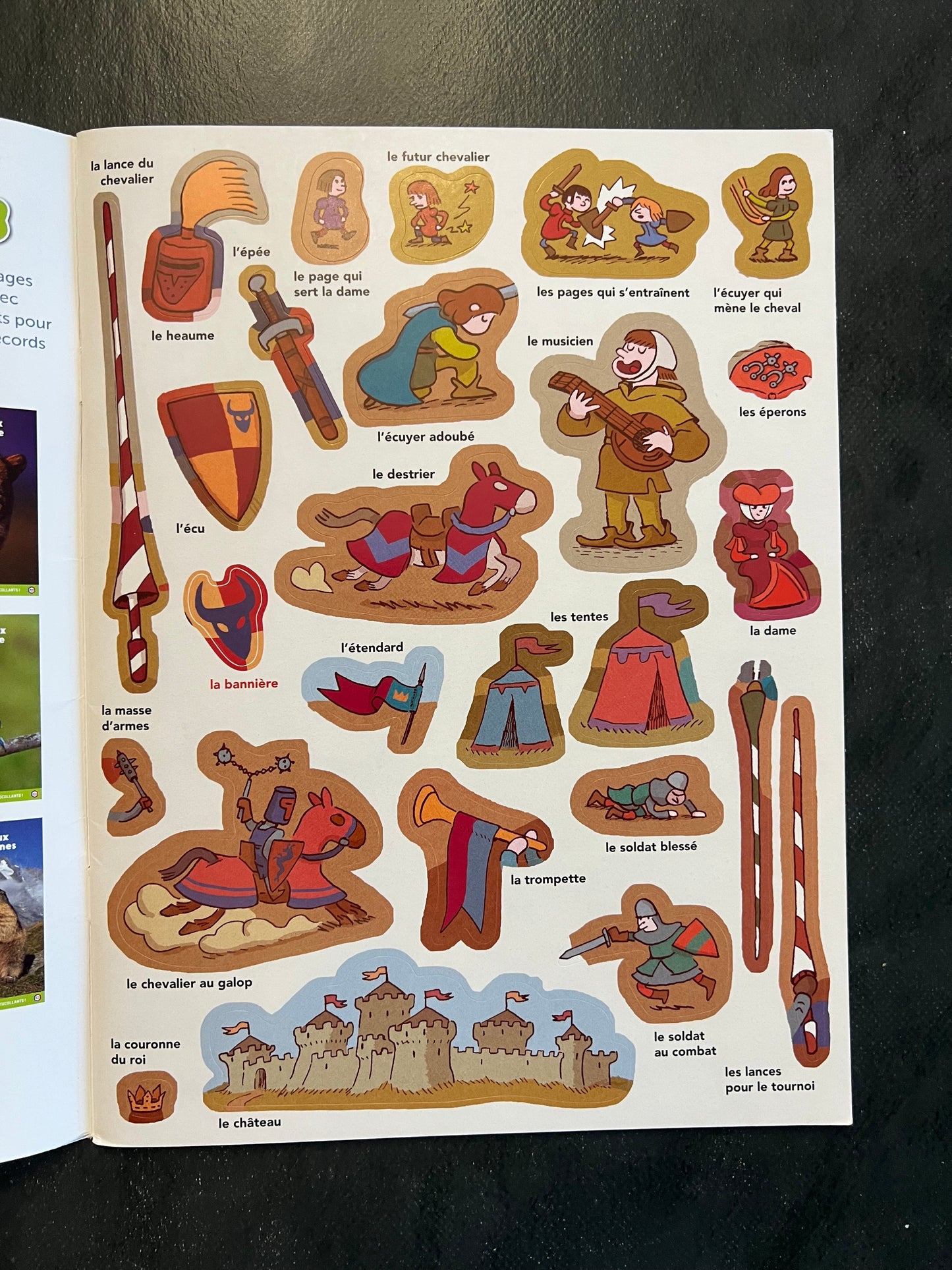 Mes p'tits docs à coller - les chevaliers