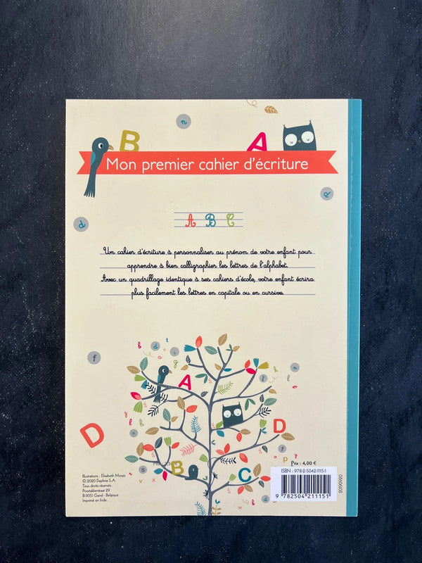 Mon premier cahier d’écriture