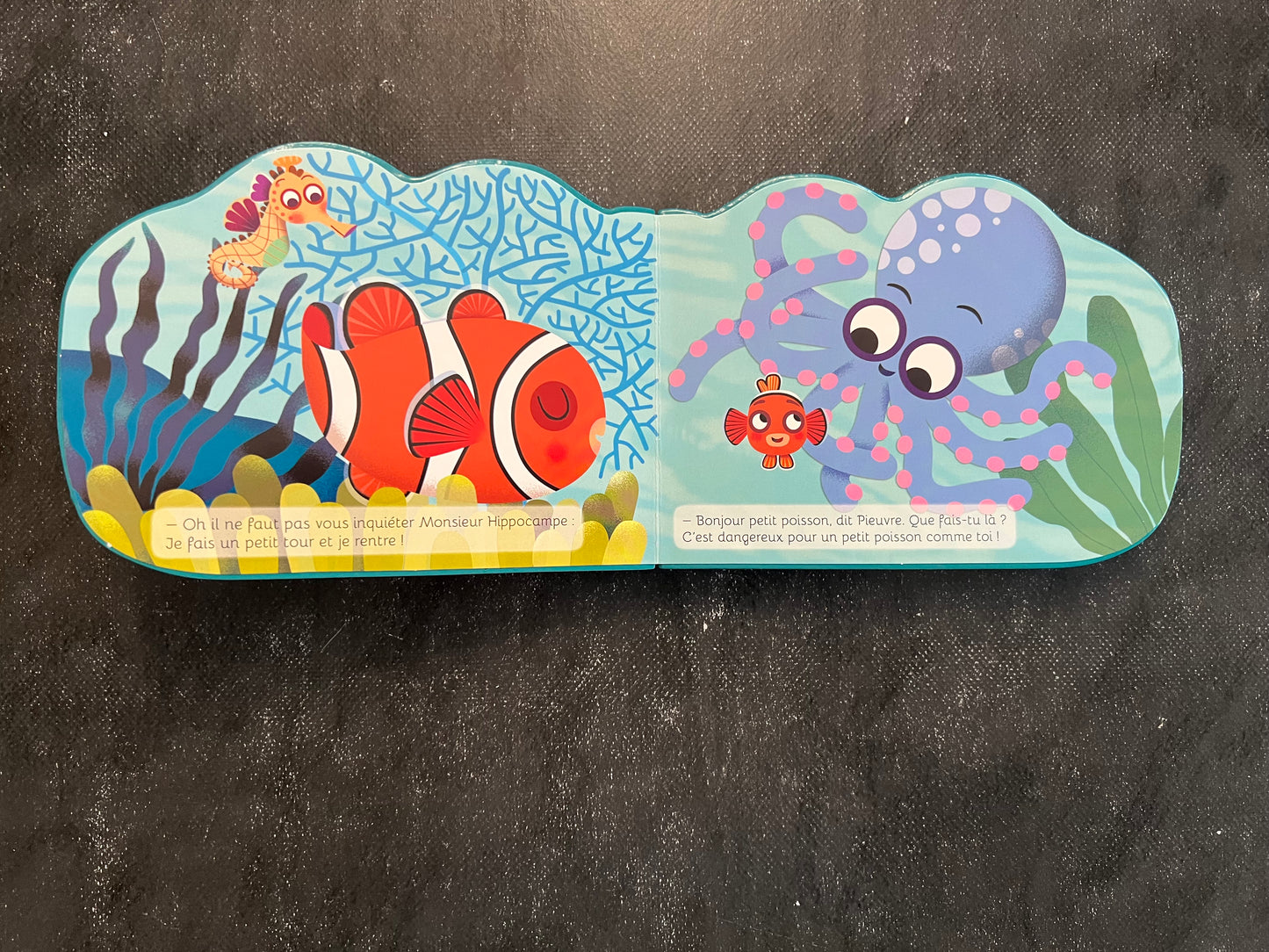 Livre cartonné mini animaux - poisson-clown