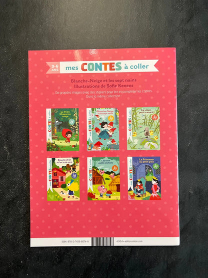 Mes contes à coller - blanche-neige et les sept nains