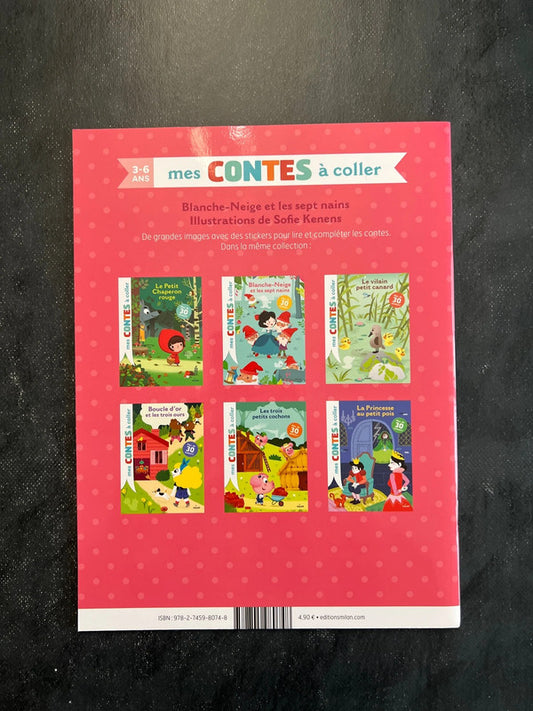 Mes contes à coller - blanche-neige et les sept nains