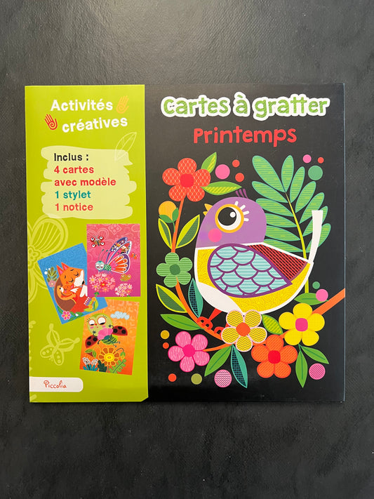 Cartes à gratter - le printemps