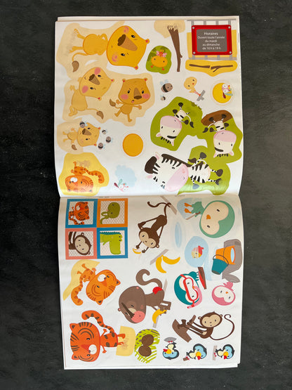 70 autocollants - au zoo