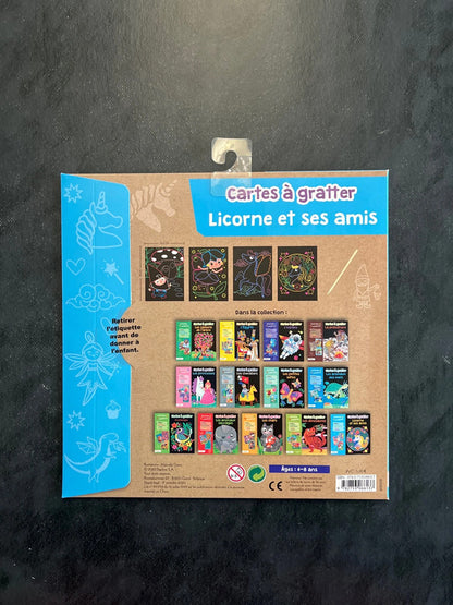 Cartes à gratter - licorne et ses amis