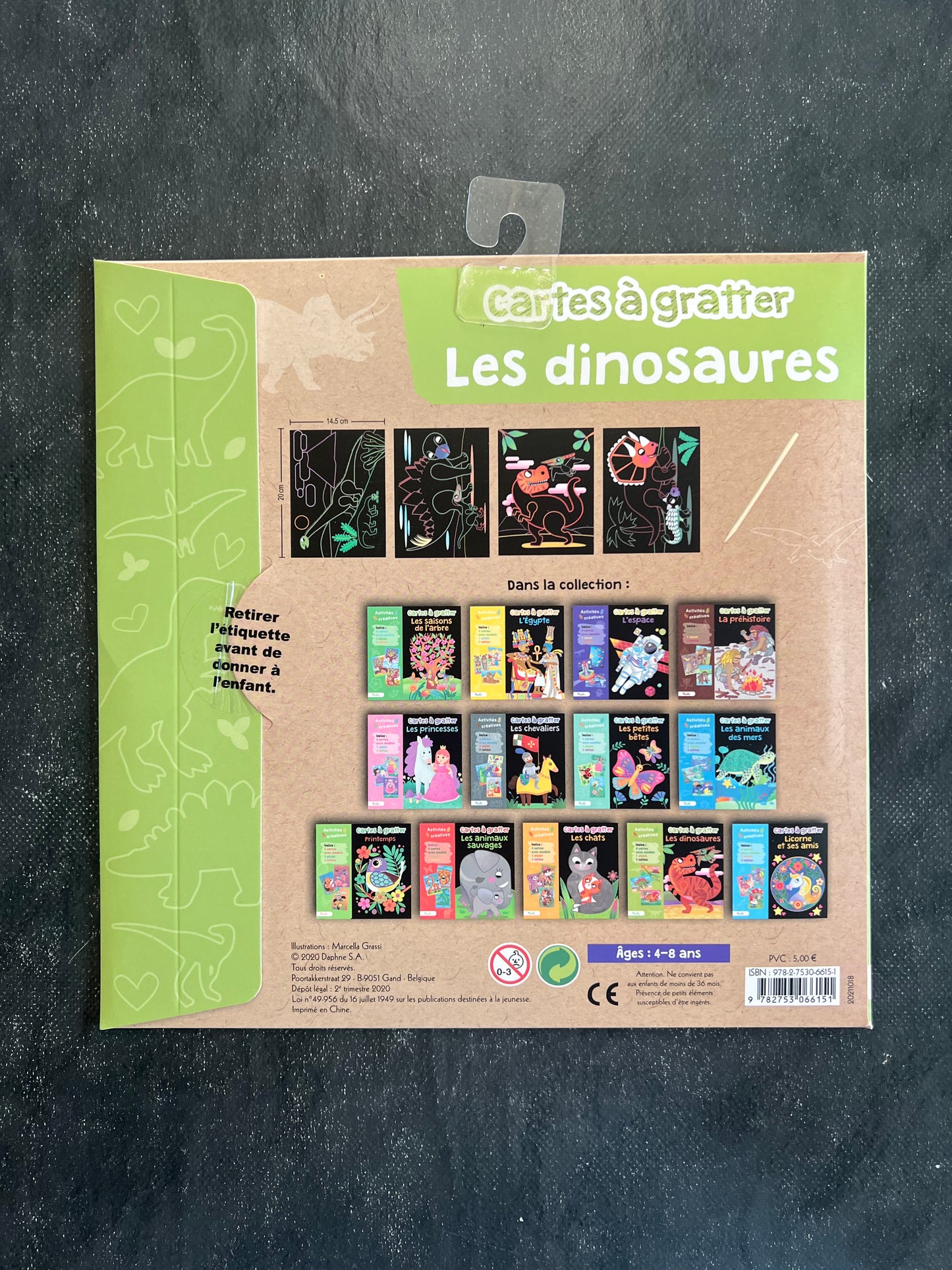 Cartes à gratter - les dinosaures