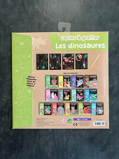 Cartes à gratter - les dinosaures