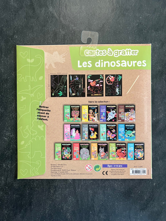 Cartes à gratter - les dinosaures