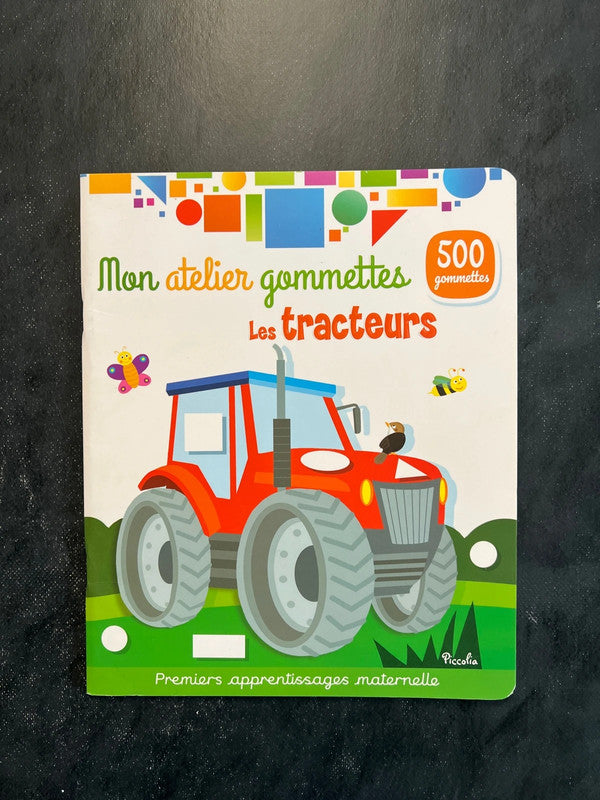 Livre de gommettes - les tracteurs