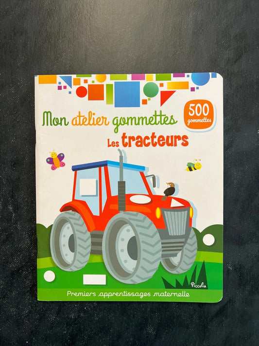 Livre de gommettes - les tracteurs