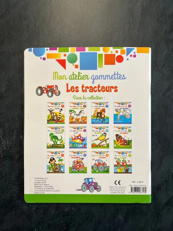Livre de gommettes - les tracteurs