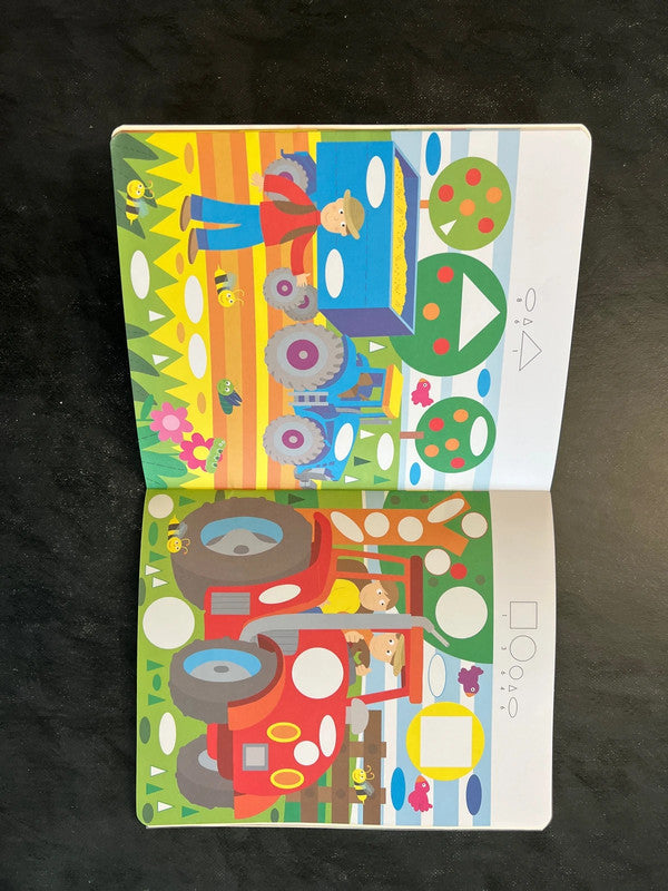 Livre de gommettes - les tracteurs