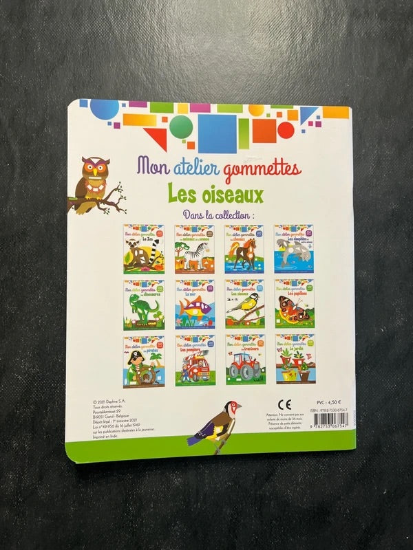 Mon atelier de gommettes - les oiseaux