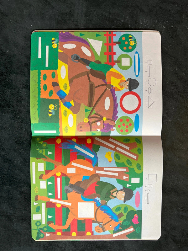 Mon atelier de gommettes - les chevaux