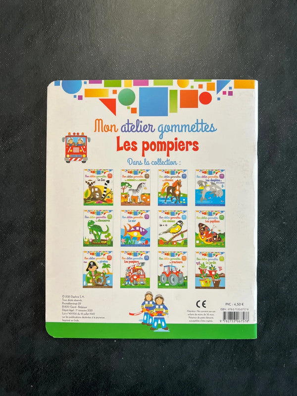 Mon atelier de gommettes - les pompiers
