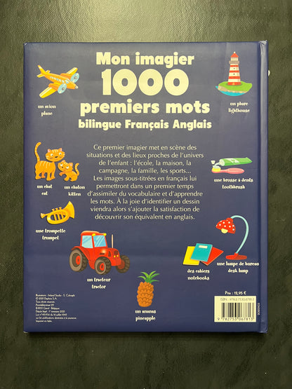 Mon imagier 1000 premiers mots bilingue - français/anglais