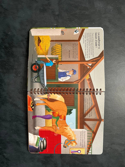 Livre à volets - les chevaux