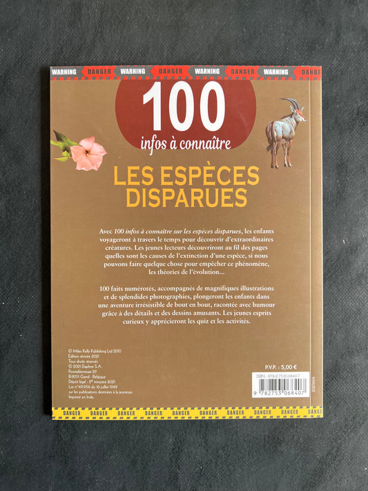 100 infos à connaître - les espèces disparues